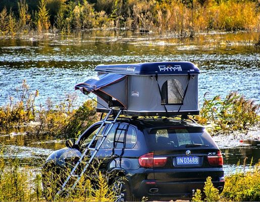 Tenda de techo de automóvil de vela solar de una sola capa para entretenimiento al aire libre