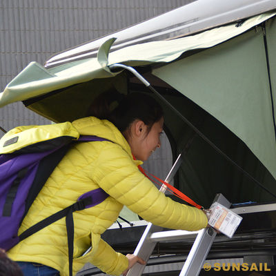 Tenda de techo de automóvil de vela solar de una sola capa para entretenimiento al aire libre