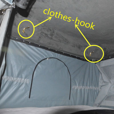 Aventura al aire libre con la familia 65KG Techo del coche Montaje de aerodinámicos de apoyo Camping Hard Shell