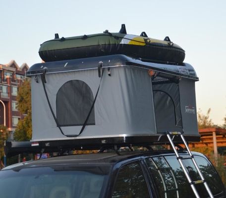 Viajes al aire libre senderismo con cáscara dura Techo de coche Tienda superior con tela y cáscara de fibra de vidrio