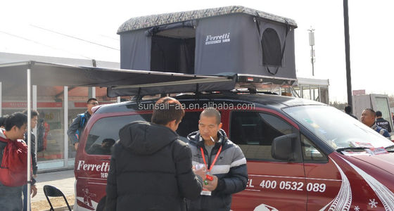 Automático de fibra de vidrio de cáscara dura Techo de coche Tienda superior para acampar a prueba de agua cómodo