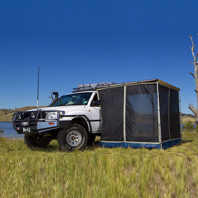 Cuatro metros cuadrados de techo lateral del automóvil contra mosquitos Red de carpa en gris