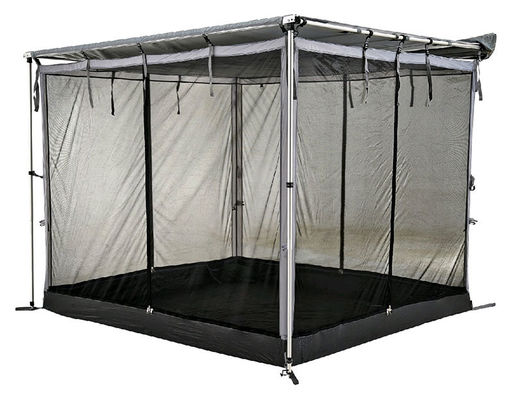 Cuatro metros cuadrados de techo lateral del automóvil contra mosquitos Red de carpa en gris