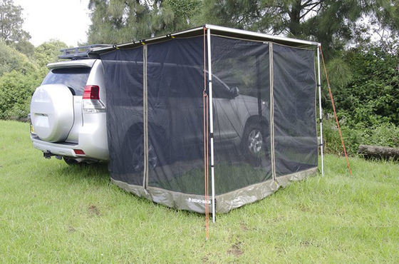 Cuatro metros cuadrados de techo lateral del automóvil contra mosquitos Red de carpa en gris