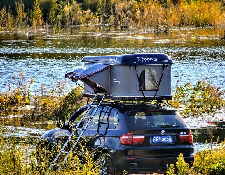 Tenda de techo de automóvil de vela solar de una sola capa para entretenimiento al aire libre