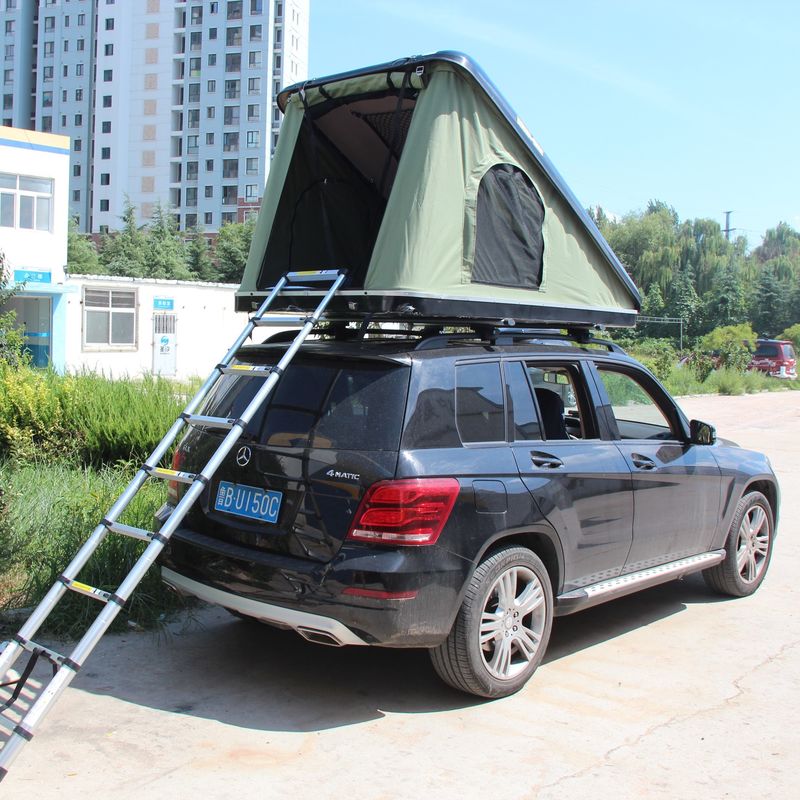 Deportes al aire libre de fibra de vidrio Zelt Camuflaje Techo del coche Tienda superior con diseño plegable